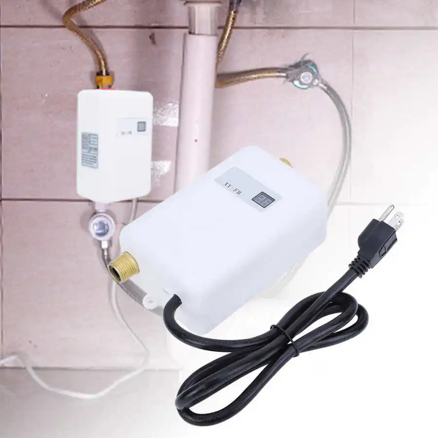 3000W LCD Digital Water Heater Tankless Instantaneous Water Heating Kitchen Bathroom Fast Heating Electric Heater for Shower electric water heater hot shower flow fast heating kitchen bathroom stainless steel instantaneous tankless water heater 110 220v