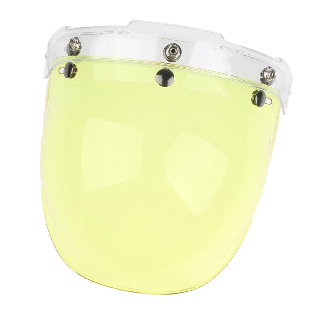 2 Pieces Plastic Motorcycle Bubble Wind Shield Visor Lens Fit for Harley Helmets