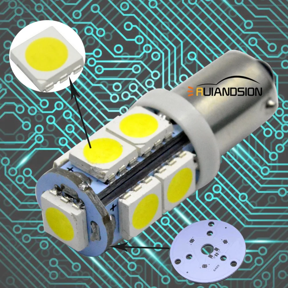 Светодиодная лампа T11 BA9S BAX9S BAY9S 9SMD 2 шт. 6 в 12 В 24 T4W H6W 5050|Сигнальная лампа| |