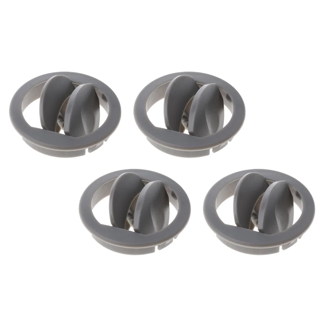 4x Mini RV ATV Trailer Camper ABS Plastic Round A/C Vent Air Outlet for Universal