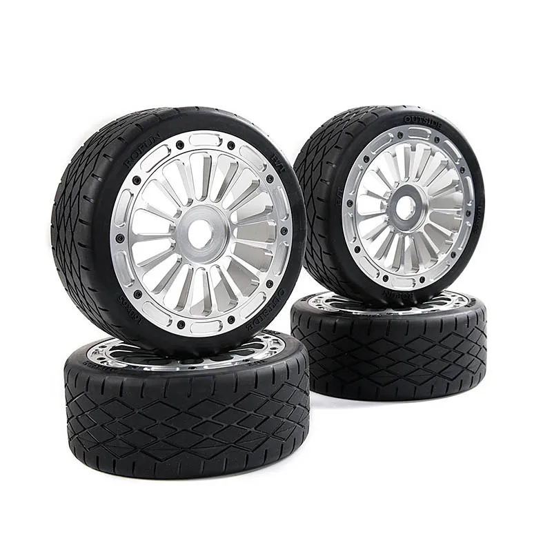 2pcs/set CNC Metal Wheel Tyre 89052 Wheels Tires For ROFUN Rovan F5 MCD RR5 XS5 160*65mm Truck Assembly 2 Pack 89052