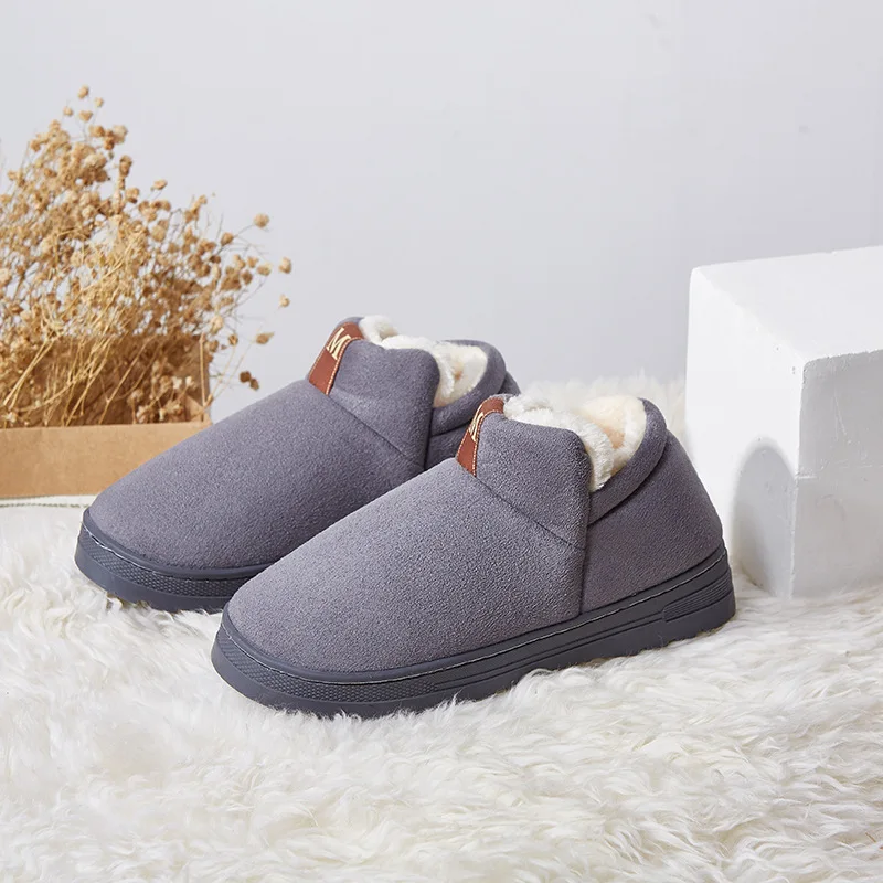 

Snow Boots New Style Fashion on Cotton-padded Shoes Suede Anti-slip Thick Bottomed Couples Home Warm Cotton Slippers 19 New