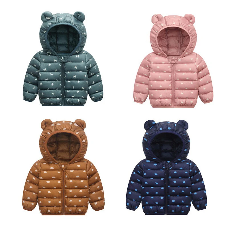 Waiwaibear New Baby Winter Coats Down Cotton  Coat  Jacket kids Baby Clothes Hooded infant  Down Jacket For Boys And Girls (baby clothes)