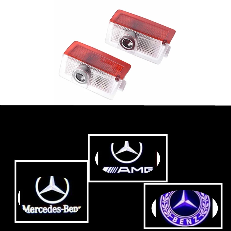

2pcs For Mercedes Benz E Class W212 M W166 ML Led Car Door Logo Laser Projector Light emblem Ghost Shadow Lamp Accessories