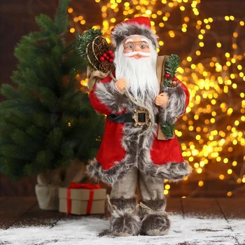 

Santa Claus "In a red coat with skis and gifts" 23x45 cm 5036030
