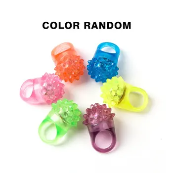 

New Style LED Flashing Finger Ring Soft Silicone Strawberry Ring Toys Christmas Decor Best Gift for Children Friends