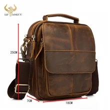 Original Leather Male Fashion Casual Tote Messenger Mochila bag Design Satchel Crossbody Shoulder bag Tablet Pouch Men 148-db