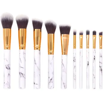 

10 Marbling Random Makeup Brush Set Tools 5 Big 5 Small Beauty Tools Makeup Pu Bucket Packaging Beauty Tools