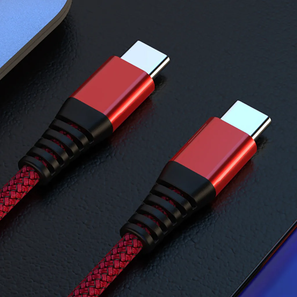Usb кабель для зарядки 60 Вт PD Flash Charge type-C кабель для передачи данных с двойной головкой type C to type C жесткий диск мобильный кабель для зарядки телефона