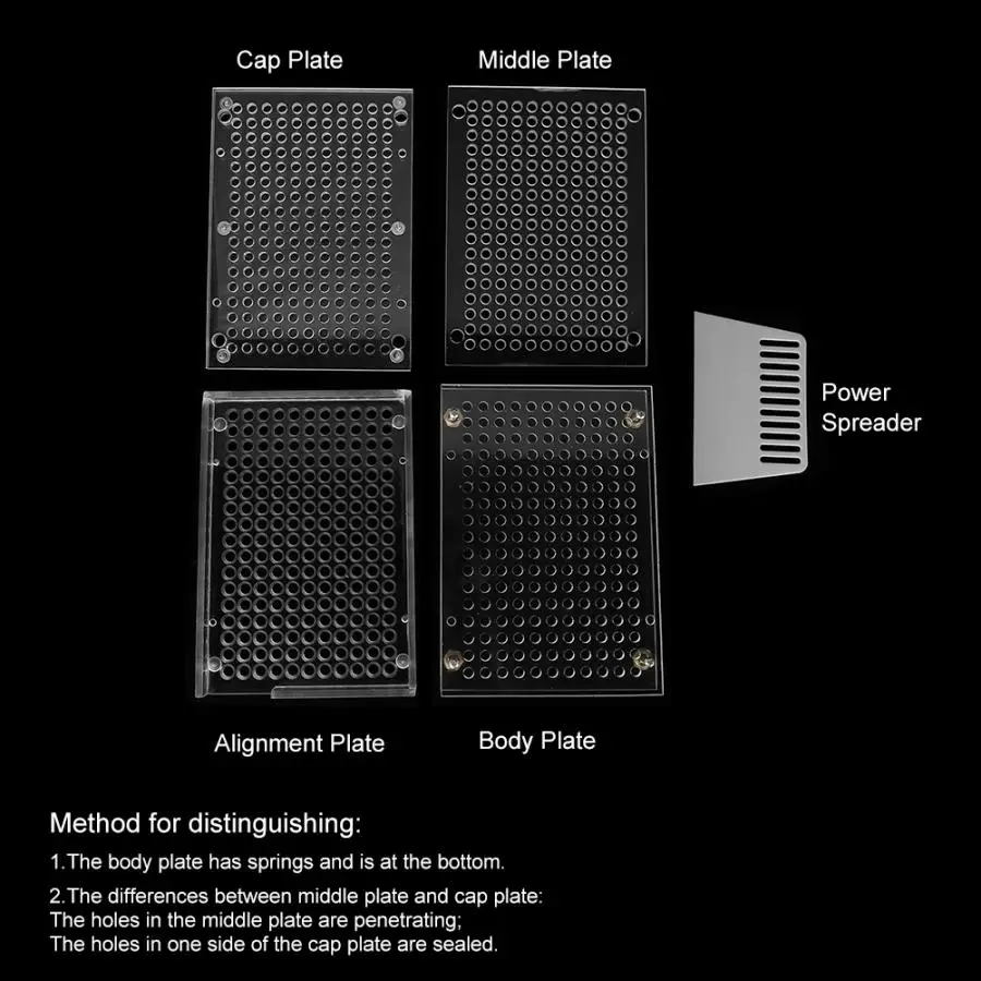 4 типа 187 отверстия акриловые пустые капсулы листовая прокладка машина капсулы наполнения инструменты 00#0#1#2