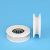 5pcs  8x40x11.5mm white delrin U type wheel pulley608zz bearing pulley R3.5mm plastic pom U groove wheel ► Photo 3/3