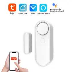 Tuya – capteur de porte WiFi pour maison intelligente, détecteur d'ouverture/fermeture de porte, système d'alarme de sécurité 90db, fonctionne avec Alexa et Google Home 