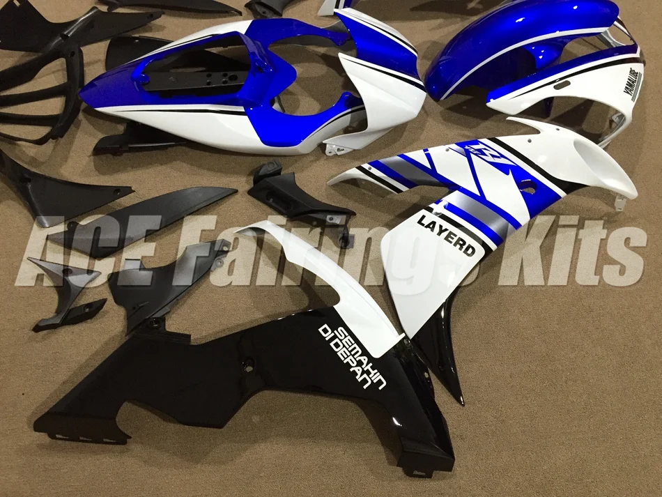4 подарка ABS прессформы мотоцикла Обтекатели наборы подходят для Yamaha YZF-1000-R1 2004 2005 2006 04 05 06 обтекатель кузова набор синий белый