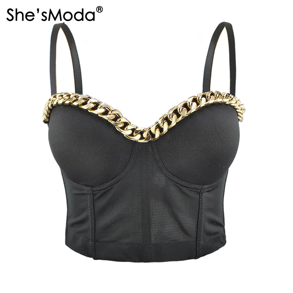metal chain bustier corset(1)
