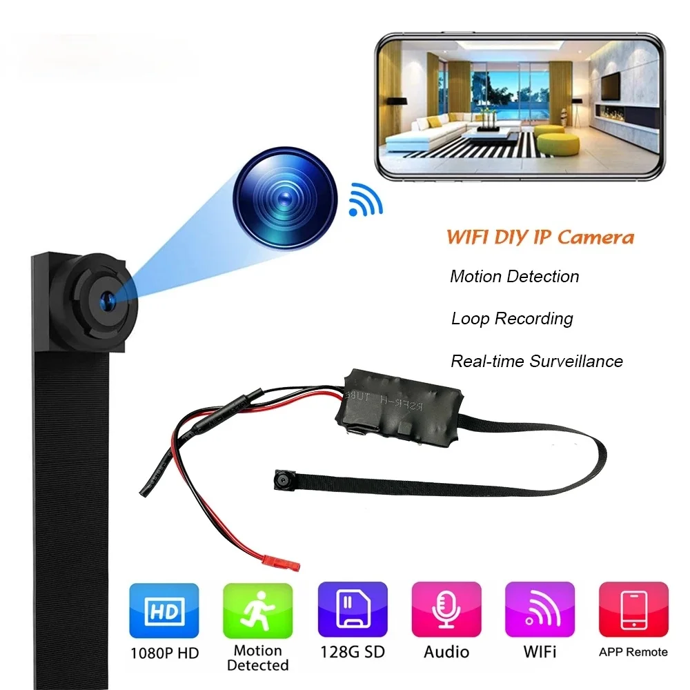 Сетевая камера 4 K Wi-Fi веб-камера IP P2P HD широкоугольная мини-камера сделай сам