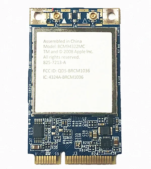 

For APPLE Broadcom BCM94322MC 4322 AGN 802.11 a/g/n 300Mbps Wireless-N Wifi PCI-E Mini Wlan Card Support MAC Laptop Notebook