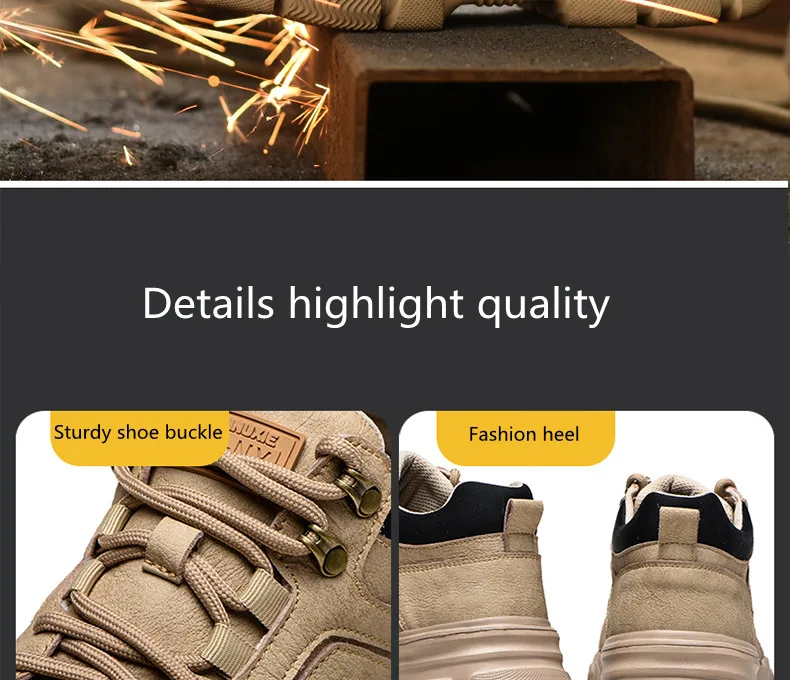 2022 Work Safety Shoes Men Lightweight Safety Boots Indestructible Work Sneakers Women Kevlar Insole Protective Steel Toe Shoes