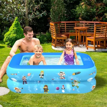 

Inflatable Swimming Pool Children Adults Bathing Tub Baby Home Use Paddling Pool Inflatable Square Kids Pool Summer Water Toy