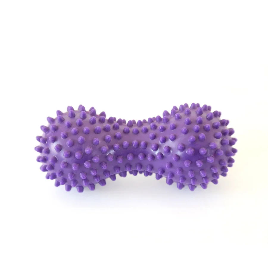 Арахис Массажный мяч Spiky Trigger Point рельефная мышца боль Стресс арахиса мяч терапия здоровье уход для тренажерного зала Relex аппарат - Цвет: Фиолетовый