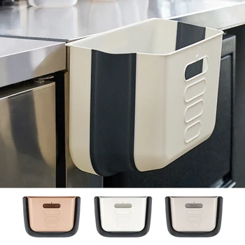 

Plastic Kitchen Folding Storage Rack Trash Rubbish Sorting Hanger For Living room Car Bathroom Trash Storage Box S/M/L