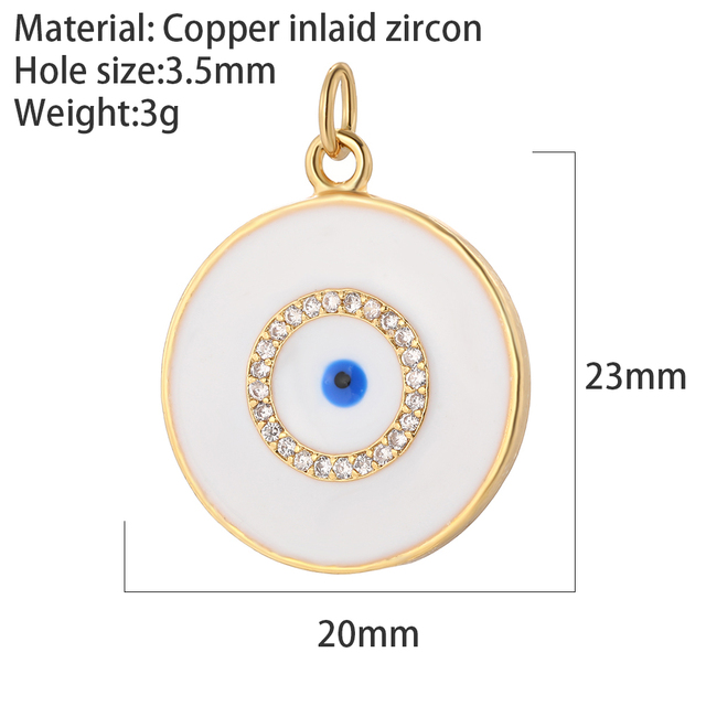 Evil Blue Eye Charms for Jewelry Making Supplies Boho Cute Gold Earrings Charms Diy Necklace Bracelet Keychain Pendant