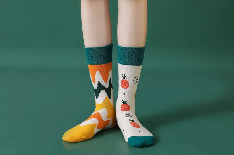 adidas socks women 2021 men's and women's stockings cartoon street personality European and American version cotton socks couple socks warm socks for women