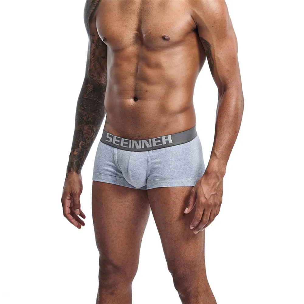 New Mens Underwear Solid Classic Men Underpants Cotton Short trunk Spandex Man Pants Comfort Elastic Man Boxers Hot