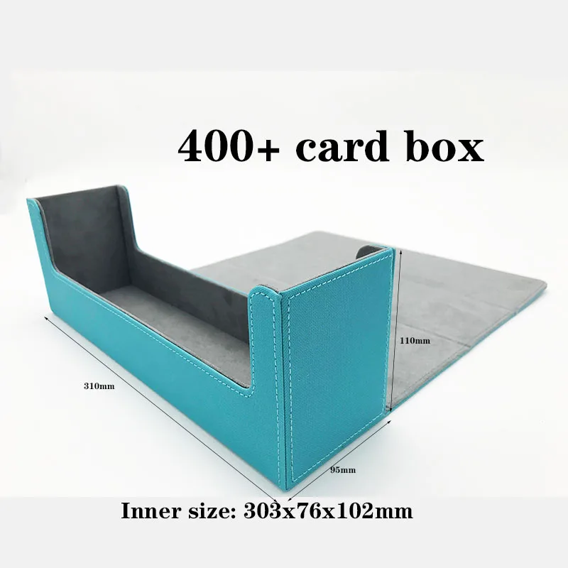 Trading Card Storage Box Toploader Large Capacity MTG 400+Card Desk Box Magnetic PU Leather Deck Box For Sport Card Board Games a4 t shape double side magnetic acrylic sign card holder display stand menu paper stands frame for tables restaurants sign board