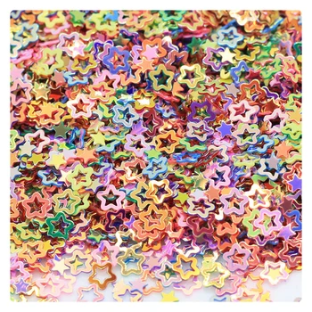 

30g DIY Hollow Pentagram Glitter Crystal Slime Supplies Ultra-thin Slices Nails Art Tips Accessories Decoration Toy For children