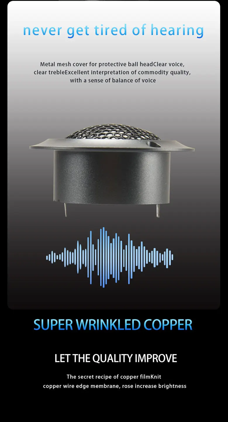 alta fidelidade polegada tweeter unidade neodímio forte ímã membrana de seda berílio cobre filme altifalante atreble