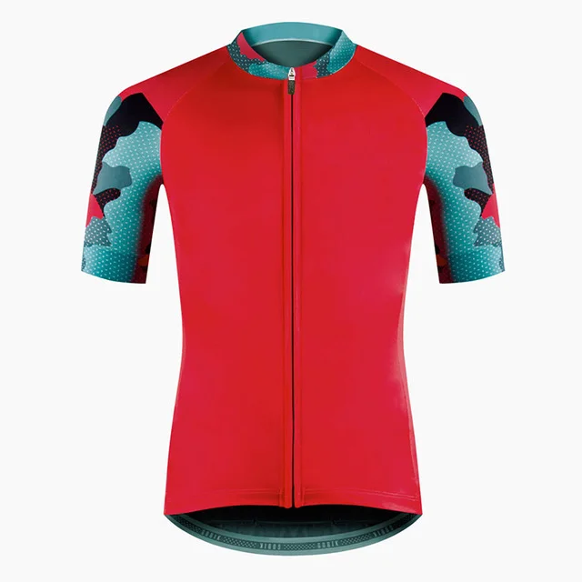 CWF roupa Велоспорт Джерси Mtb велосипедная одежда велокостюм из флиса короткий Майо Roupa Ropa De Ciclismo Hombre Verano велосипед Джерси - Цвет: Красный