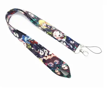 

Hot New 20 pcs Anime Kimetsu no Yaiba Neck Strap Lanyards Badge Holder Rope Pendant Key Chain Accessories Gift