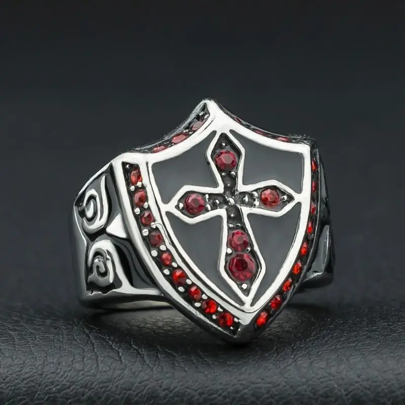 Templar Knight Shield Cross Ring For Men finger ring,gold color ring,gold color rings,stainless steel ring,tibetan silver rings,signet ring,finger watch ring,chain ring,half face ring,amethyst zirconia ring,silver ring,opening ring,fidget spinner ring,sparkling heart ring,tungsten ring,adjustable rings,zircon crystal ring,wedding rings,wedding ring,ceramic ring,animal ring,ring set
