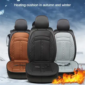 

12V Car Seat Heater Cushion Warmer Cover Winter Heated Warm High With Lumbar Support Easy Controller Dropship 3Colors