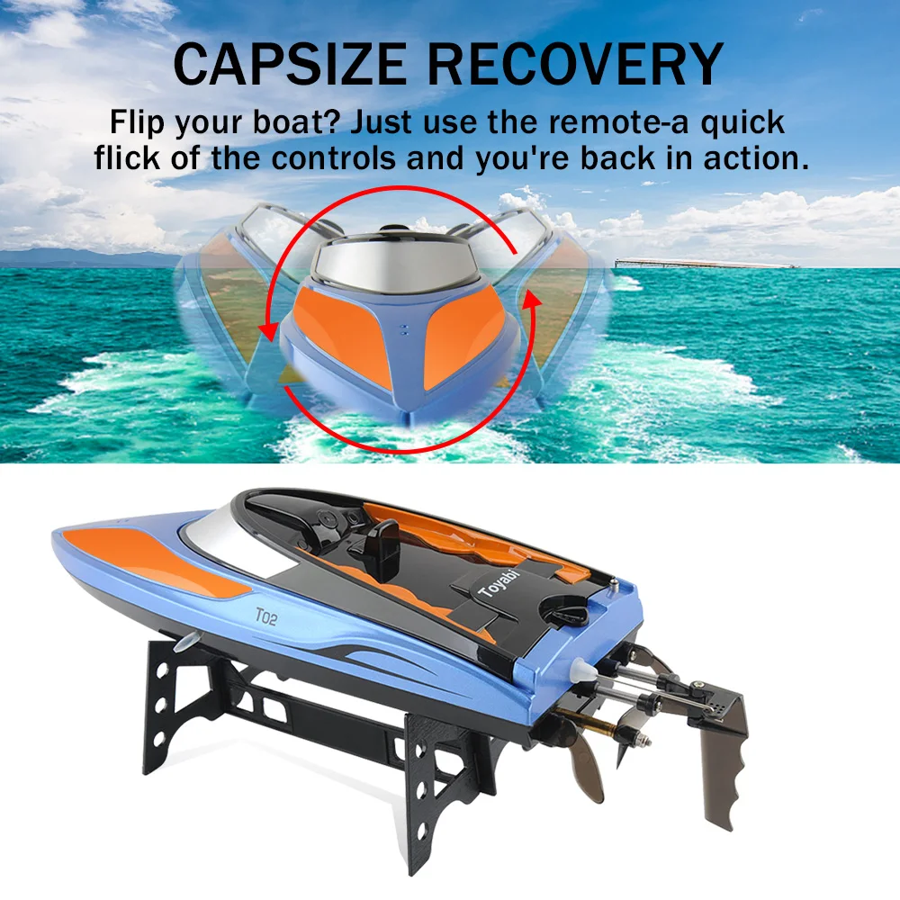 High Speed RC Boat H102 2.4GHz 4 Channel 30km/h Racing Remote Control Boat RC Ship Speedboat Toys with LCD Screen