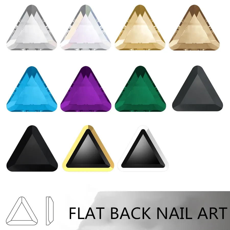 

Nail arts Decorations 2711HF Triangle Flat Back hotfit rhinestones 3.3mm crystal from Austria decorate clothing wedding dress