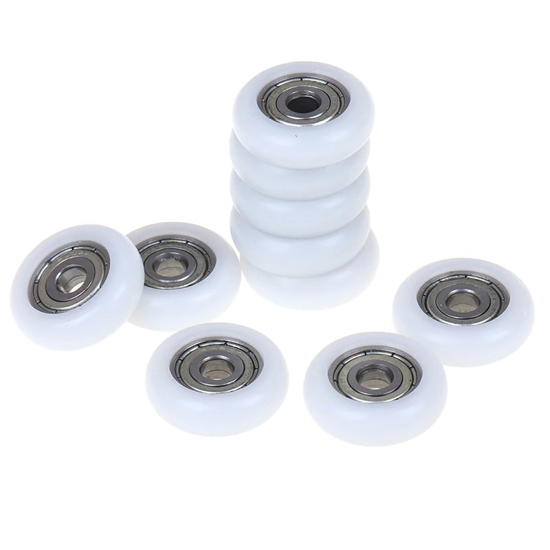4PCS Sealed Arc Ball Bearing 39kg 3x17x5mm for Glass Doors Windows Shower Pulley 