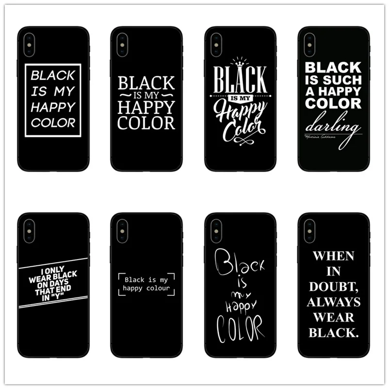 Чехол для телефона Black is My Happy Color iphone 11 pro 12 mini 7 plus 8 6 6s x xs xr максимальное