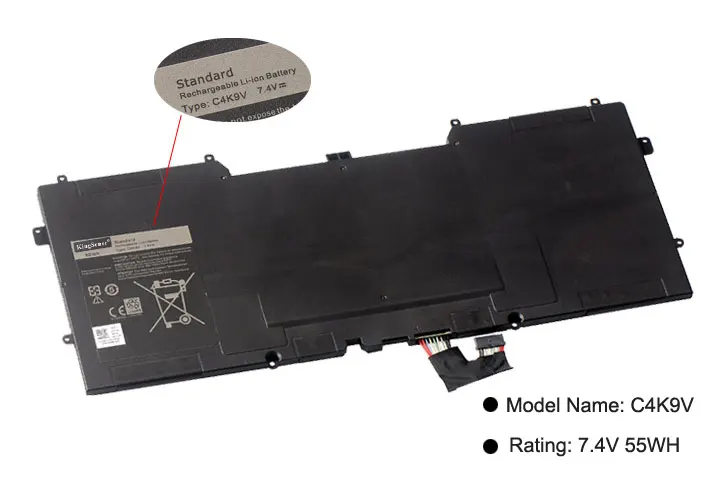 Kingsener Y9N00 C4K9V ноутбук Батарея для DELL XPS 12 XPS13-L321X XPS13-L322X L321X C4K9V 3H76R Y9N00 489XN 7,4 V 47WH - Цвет: C4K9V 55WH