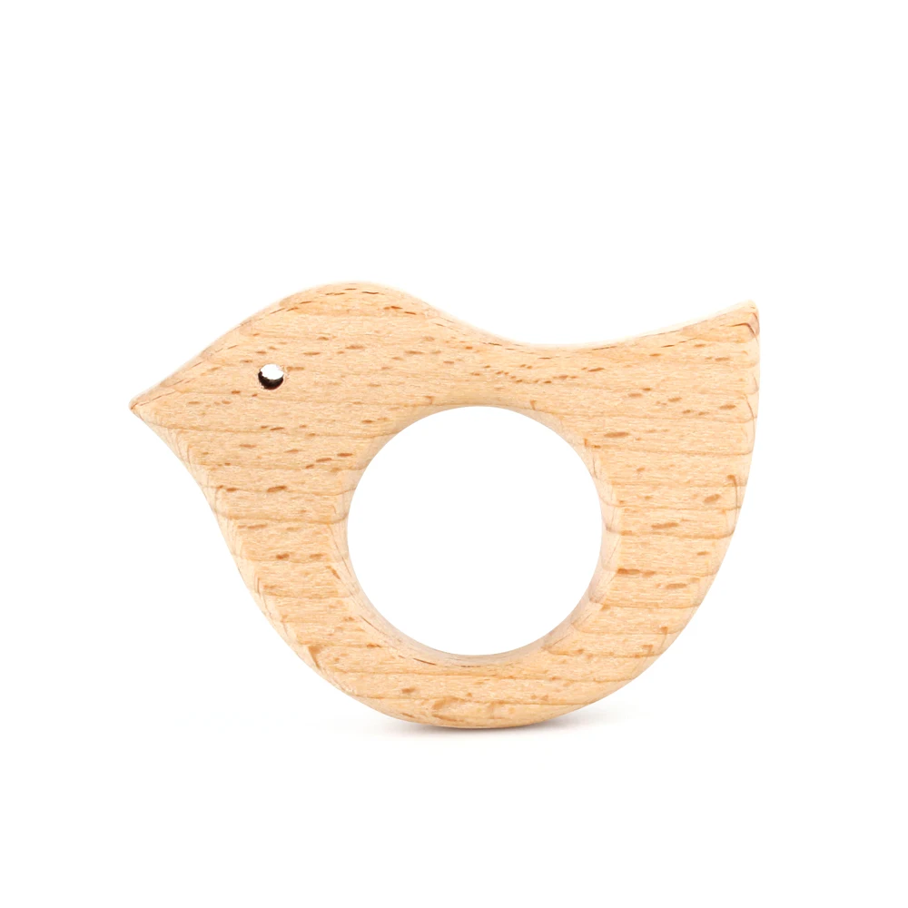 Baby Teething Toys Wooden Teether Animal Cartoon 1pc