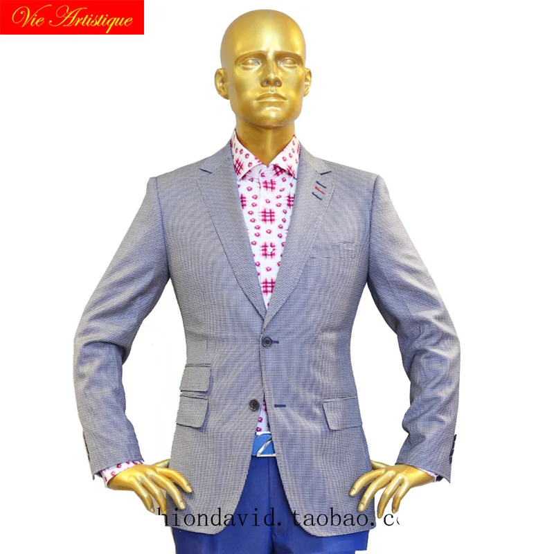 Мужская рубашка, сделанная на заказ, мужские костюмы деловые официальные свадебные изделия на заказ, 2 предмета, куртка, пальто, брюки, синие