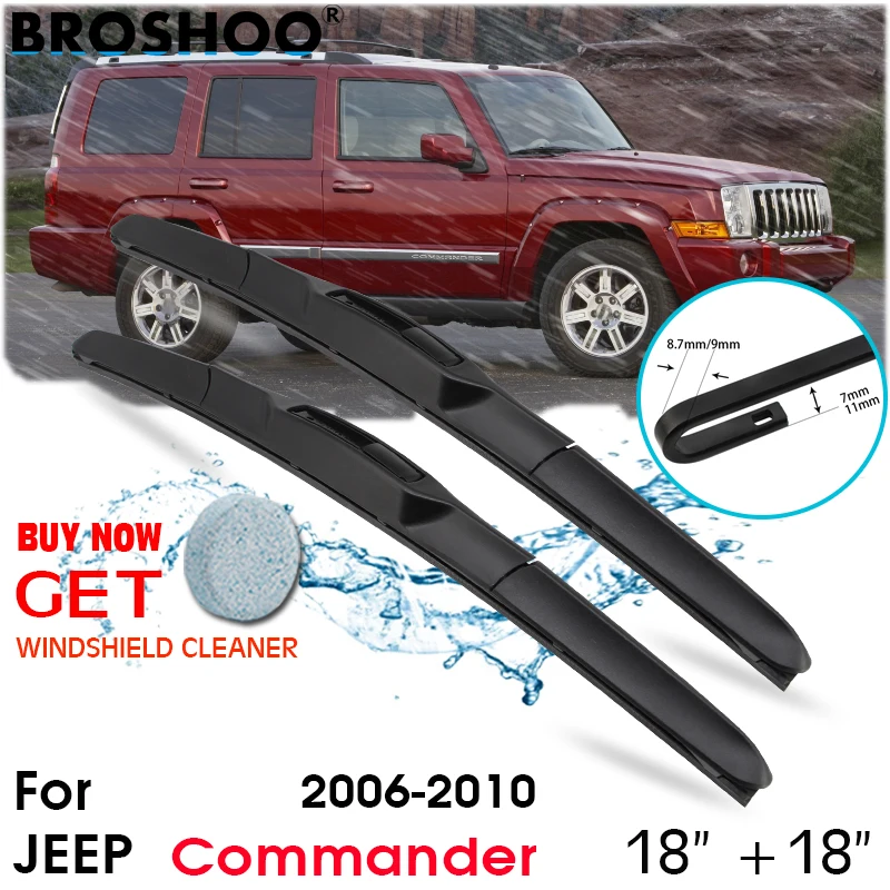 

Car Wiper Blade Front Window Windscreen Windshield Wipers Blades U J hook Auto Accessories For Jeep Commander 18"+18" 2006-2010