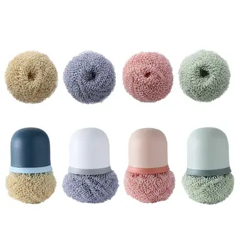 

Kitchen Cleaning Brush Strong Decontamination Wash Pot Bowl Brush Plastic Handle