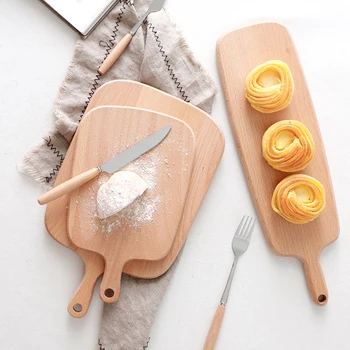 

Wooden Cutting Board Cooking Chopping Block 3 Sizes Bread Board Wood Sushi Pastry Cheese Cake Serving Tray Wood Kitchen Utensils