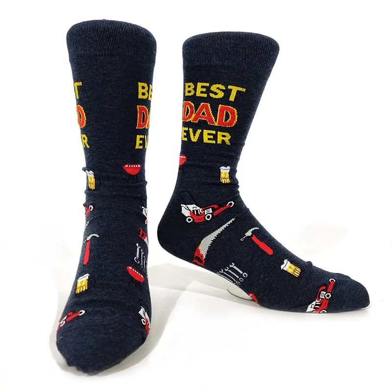 Men's Novelty Fun Graphic Cotton Socks - Unique Designs: Poker, Corgi, Frog, Burger, Piranha, Wolf, Avocado, Eagle