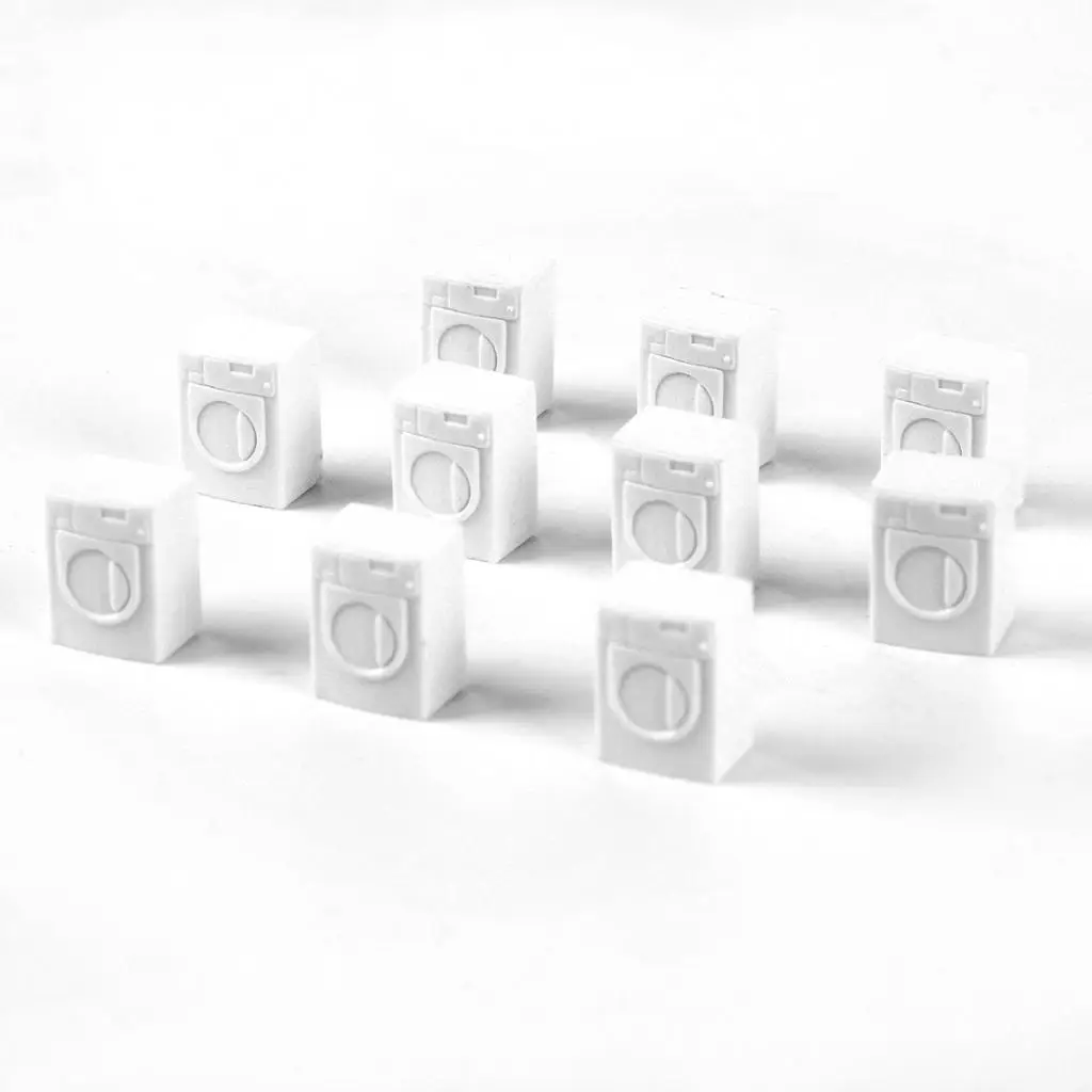 1:50 Scale Miniature Washing Machine Model for O Gauge Model Train Scenery Diorama Supplies, Pack of 10