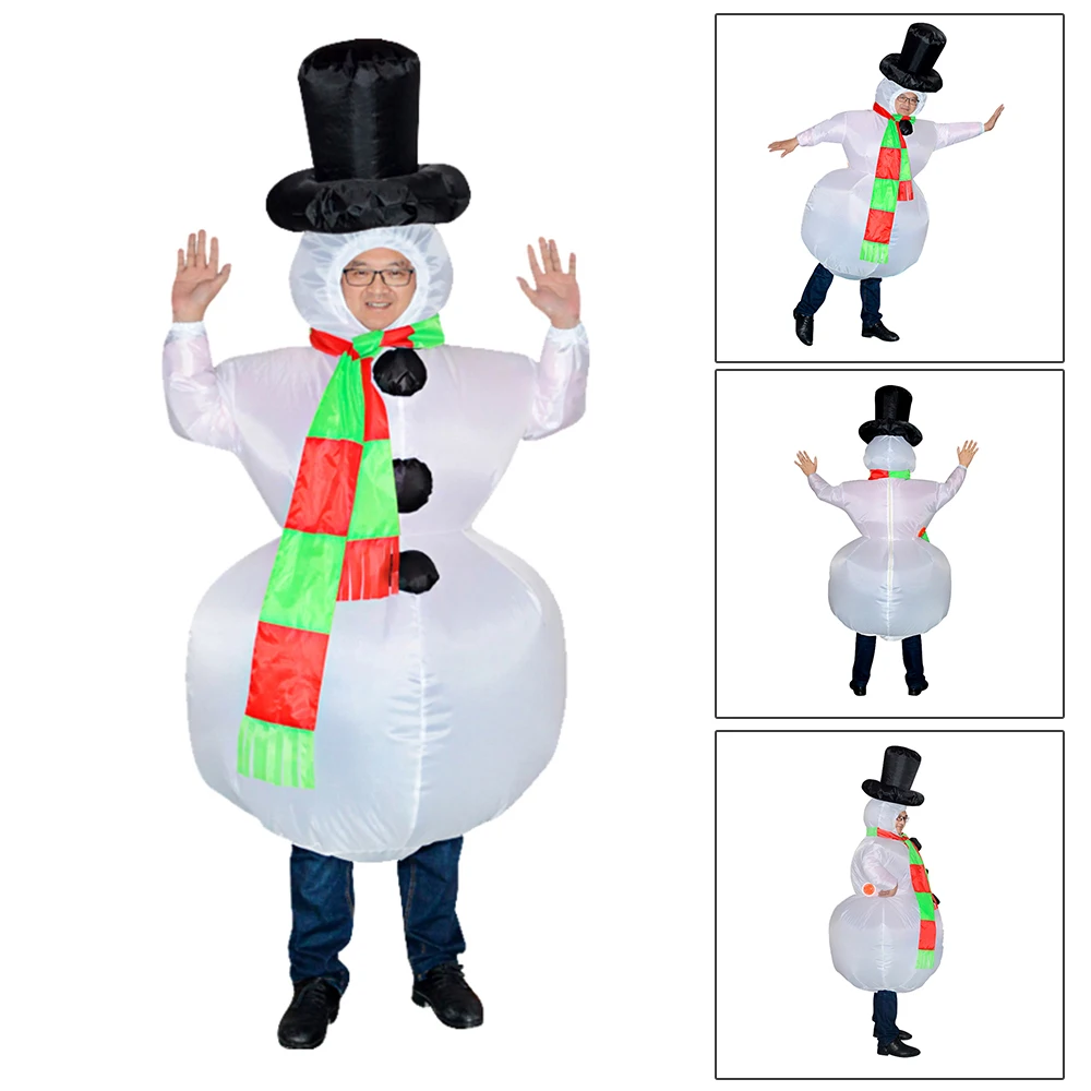 Рождественский костюм Санта Клауса, надувной костюм снеговика, одежда для костюмированной вечеринки для детей и взрослых, вечерние, праздничные, сценические, Мультяшные куклы, одежда для активного отдыха