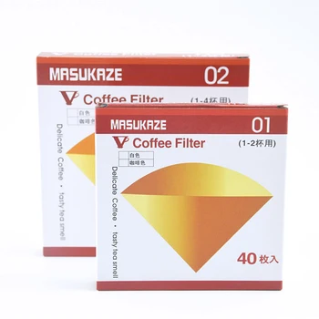 

100Pcs V Shape Coffee Filter Paper Original Wooden Hand Drip Paper Coffee Brewer Coffee Filter Bag Cup Coffee Maker Accessories