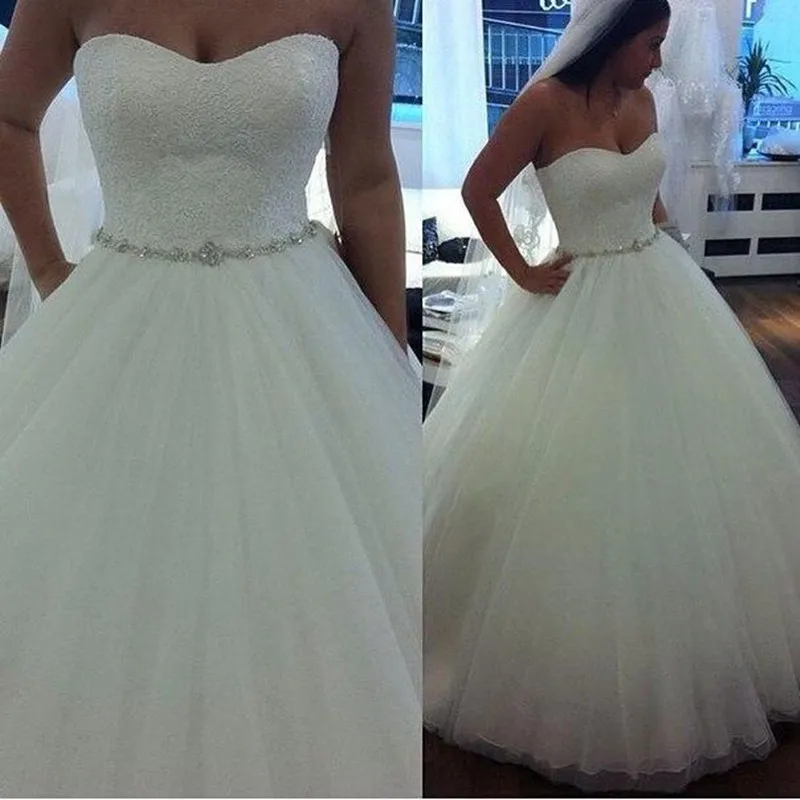 Vestido De Noiva, новинка, Сексуальное Милое элегантное кружевное Тюлевое простое Пышное розовое платье принцессы цвета слоновой кости, дешевые свадебные платья