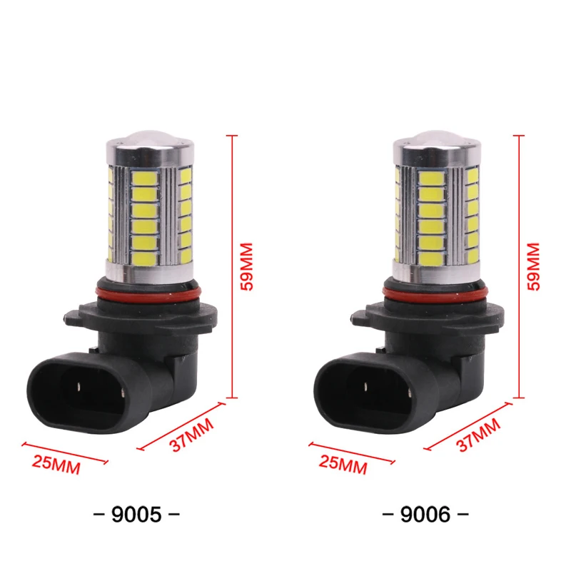 2 шт. светодиодный светильник 33SMD H4 H7 H11 9005 9006 Авто светодиодный автомобильный противотуманный фонарь Габаритные огни зазор лампы DC12V поворот Парковка лампы